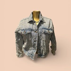 Blank NYC Blue Studded Jean Jacket